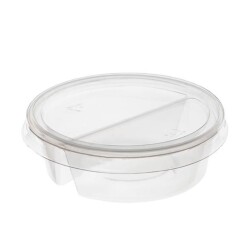 2 Bölmeli Plastik Sos Kabı 50 cc Sıcağa Dayanıklı - 2