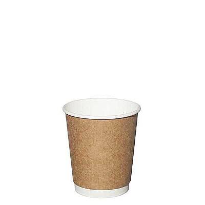 4 oz Kraft Double Wall Karton Bardak - 1