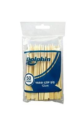 Bambu Yassı Çöp Şiş 12 Cm - 1