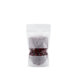 Beyaz Pencereli Kilitli Doypack 11x18.5x7 Cm 100 Gram - AMBALAJ SEPETİM