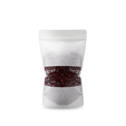 Beyaz Pencereli Kilitli Doypack 16x27x8 Cm 500 Gram - AMBALAJ SEPETİM