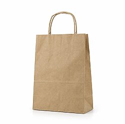 Burgu Saplı Kraft Çanta 18x24x9 Cm - AMBALAJ SEPETİM