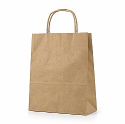 Burgu Saplı Kraft Çanta 22x28x11 Cm - AMBALAJ SEPETİM