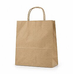 Burgu Saplı Kraft Çanta 25x29x14 Cm - AMBALAJ SEPETİM