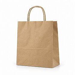 Burgu Saplı Kraft Çanta 25x31x12 Cm - AMBALAJ SEPETİM