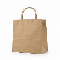 Burgu Saplı Kraft Çanta 28x29x17 Cm - AMBALAJ SEPETİM