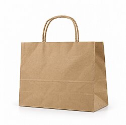 Burgu Saplı Kraft Çanta 32x28x16 Cm - AMBALAJ SEPETİM