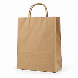 Burgu Saplı Kraft Çanta 32x40x12 Cm - AMBALAJ SEPETİM