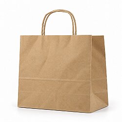 Burgu Saplı Kraft Çanta 33x33x20 Cm - AMBALAJ SEPETİM