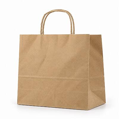 Burgu Saplı Kraft Çanta 33x33x20 Cm - 1
