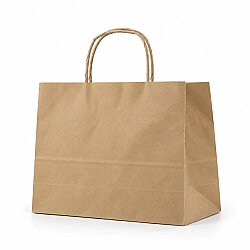 Burgu Saplı Kraft Çanta 38x36x25 Cm - AMBALAJ SEPETİM