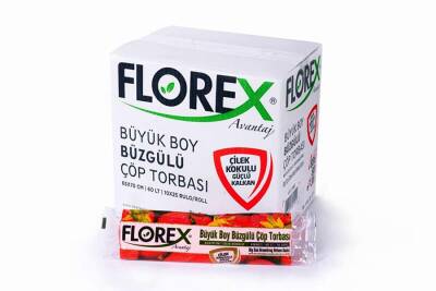 Çilek Kokulu Büzgülü Büyük Boy Çöp Torbası 65X70 Cm - 1