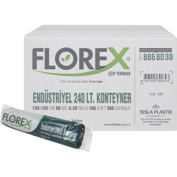 Endüstriyel 240 Lt Konteyner Çöp Torbası 120X150 Cm - FLOREX