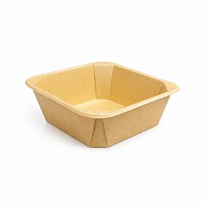 Kraft Kare Salata Kabı Seti 750 Gr Kapak Dahil - 2