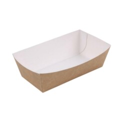 Kraft Karton Kayık Tabak Küçük 7x10x4 Cm - AMBALAJ SEPETİM