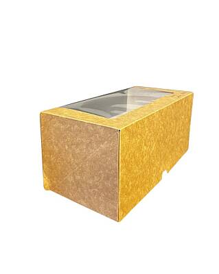 Kraft Turta Kutu Pencereli 25x12x11 Cm - 1