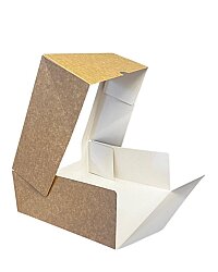 Kraft Turta Kutu Pencereli 26,5x26,5x13 Cm - 3