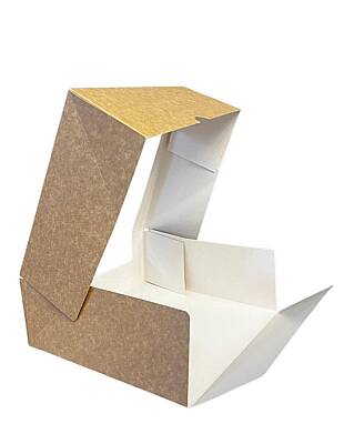 Kraft Turta Kutu Pencereli 26,5x26,5x13 Cm - 3